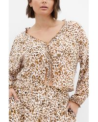 City Chic - Corina Tie Front Top - Lyst