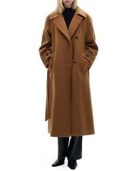 Mango - Wool Blend Belted Coat - Lyst