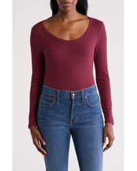 1.STATE - Jersey Rib Long Sleeve Top - Lyst
