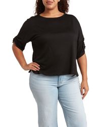 Max Studio - Cinched Sleeve Top - Lyst