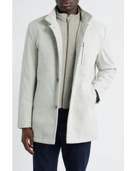 Johnston & Murphy - Upton Check Bib Insert Wool Blend Car Coat - Lyst