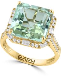Effy - Diamond & Green Amethyst Ring - Lyst