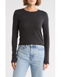 Rag & Bone - Essie Long Sleeve Ribbed Crop T-Shirt - Lyst