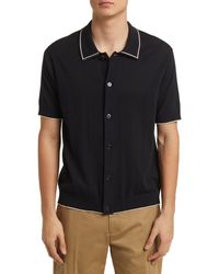 NN07 - Nolan 6561 Knit Short Sleeve Button-up Shirt - Lyst