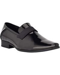 Calvin Klein Leather Bernard Tuxedo Dress Shoes in Black Patent 