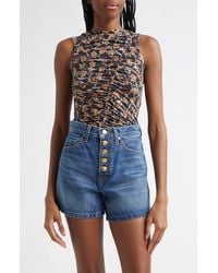 Ulla Johnson - Medea Floral Ruched Sleeveless Top - Lyst