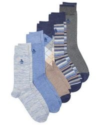 Original Penguin - Wrigley Stripe Assorted 3-Pack Crew Socks - Lyst
