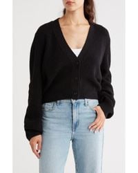 Melrose and Market - Button-Up Cropped Knit Cardigan - Lyst
