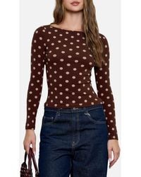 Blu Pepper - Long Sleeve Knit Top - Lyst