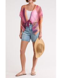 BCBGeneration - Ombré High-Low Topper & Hat Set - Lyst