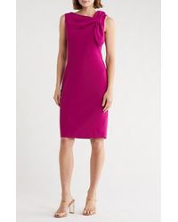 Eliza J - Tie Bow Sleeveless Sheath Dress - Lyst