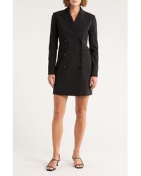 Theory - Long Sleeve Wool Blend Blazer Dress - Lyst
