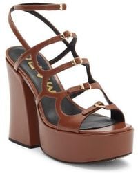 Marc Jacobs - The Kiki Leather Platform Sandal - Lyst