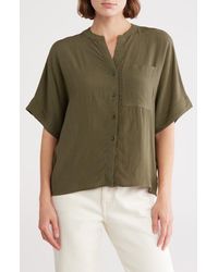 Tahari - Split Neck Shirt - Lyst
