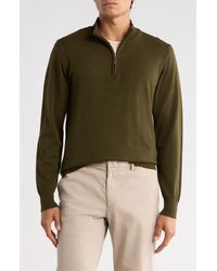 T.R. Premium - Slim Fit Quarter Zip Sweater - Lyst