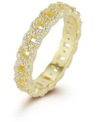 Glaze Jewelry - Cubic Zirconia Curb Link Ring - Lyst