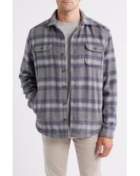 Johnnie-o - Hassler Fleece Lined Plaid Wool Blend Flannel Shirt Jacket - Lyst