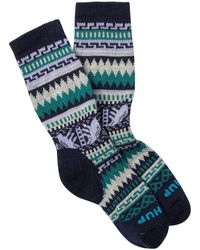 Smartwool Printed Crew Socks - Blue