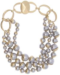 Saachi - Half Moon Gold Plated Layered Necklace - Lyst