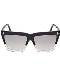 Tom Ford - Eden 56Mm Gradient Geometric Sunglasses - Lyst