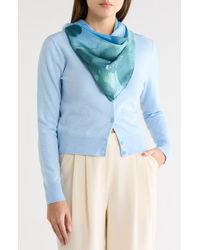 BCBGMAXAZRIA - Ink Bloom Square Scarf - Lyst