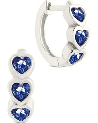 Sterling Forever - Isobel Cubic Zirconia Hearty Micro Huggie Hoop Earrings - Lyst