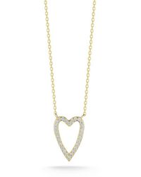 Glaze Jewelry - Cubic Zirconia Heart Pendant Necklace - Lyst