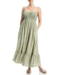 Max Studio - Smocked Empire Waist Maxi Dress - Lyst