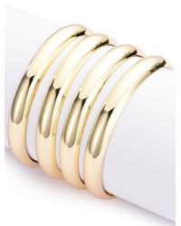 Adornia - Set Of 4 Domed Bangle Bracelets - Lyst