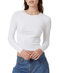 Cotton On - The One Rib Long Sleeve Top - Lyst