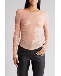 Free People - Unapologetic Sequin Long Sleeve Top - Lyst