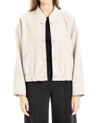 Max Studio - Brushed Knit Cropped Bomber Jacket - Lyst