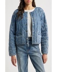 Rails - Ency Quilted Denim Jacket - Lyst