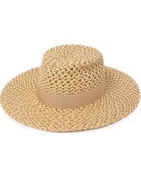 Eric Javits - Cannes Ii Wide Brim Woven Fedora - Lyst
