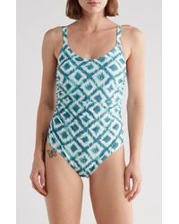 Nicole Miller - Side Ruching One-piece Swimsuit - Lyst