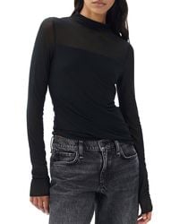 Rag & Bone - Luca Long Sleeve Mesh Top - Lyst