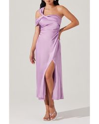 Astr - Cersei Satin Midi Dress - Lyst