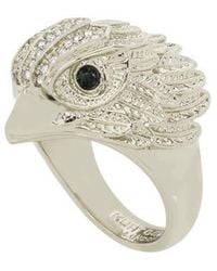 Kurt Geiger - Pavé Crystal Eagle Head Cocktail Ring - Lyst