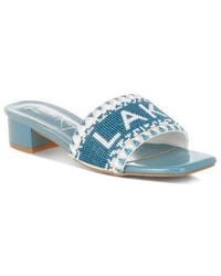 LONDON RAG - Vacay Babe Lake Como Beaded Slide Sandal - Lyst