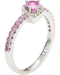 Suzy Levian - Sterling Silver Pink & White Sapphire Ring - Lyst