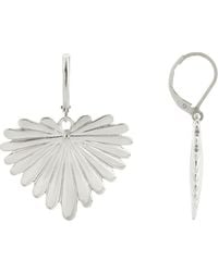 Rebel - Feathered Heart Drop Earrings - Lyst