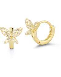 Glaze Jewelry - Butterfly Cubic Zirconia Huggies - Lyst
