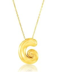 Simona - Bubble Initial Pendant Necklace - Lyst