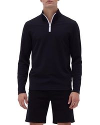 Bugatchi - Waffle Knit Quarter Zip Performance Pullover - Lyst