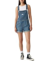 Levi's - Denim Utility Shortalls - Lyst