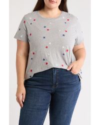 Lucky Brand - Embroidered Twist Cotton T-Shirt - Lyst