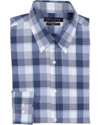 Tommy Hilfiger Slim Fit Check Soft Washed Stretch Cotton Dress Shirt in ...