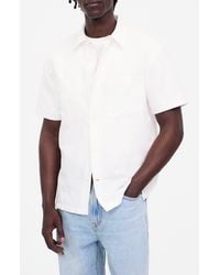 Madewell - Short Sleeve Linen & Cotton Button-Up Shirt - Lyst