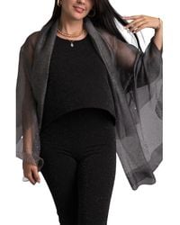 Saachi - Crystal Embellished Silk & Wool Scarf - Lyst