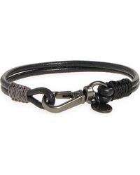 Caputo & Co. - Swivel Clasp Craftman Leather Bracelet - Lyst